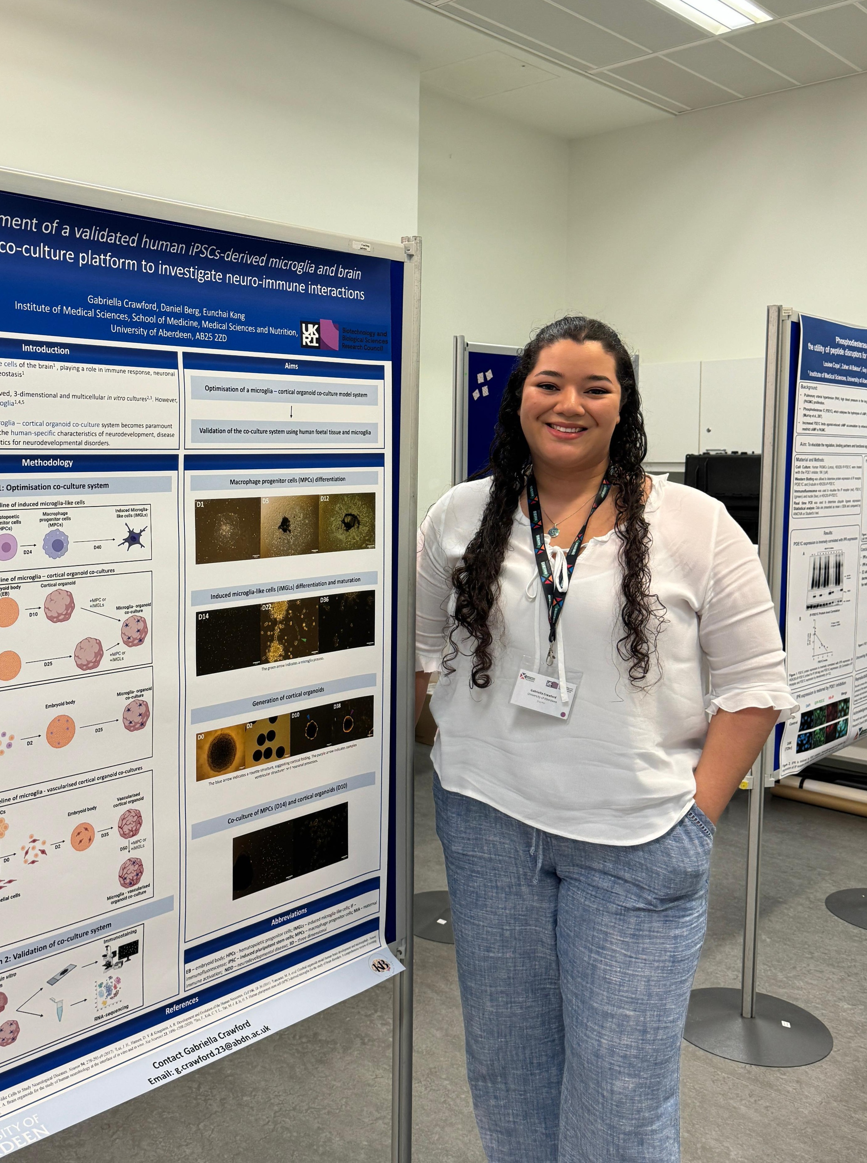 Gaby presenting a research poster